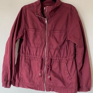 Old Navy Maroon Utility Jacket size Large